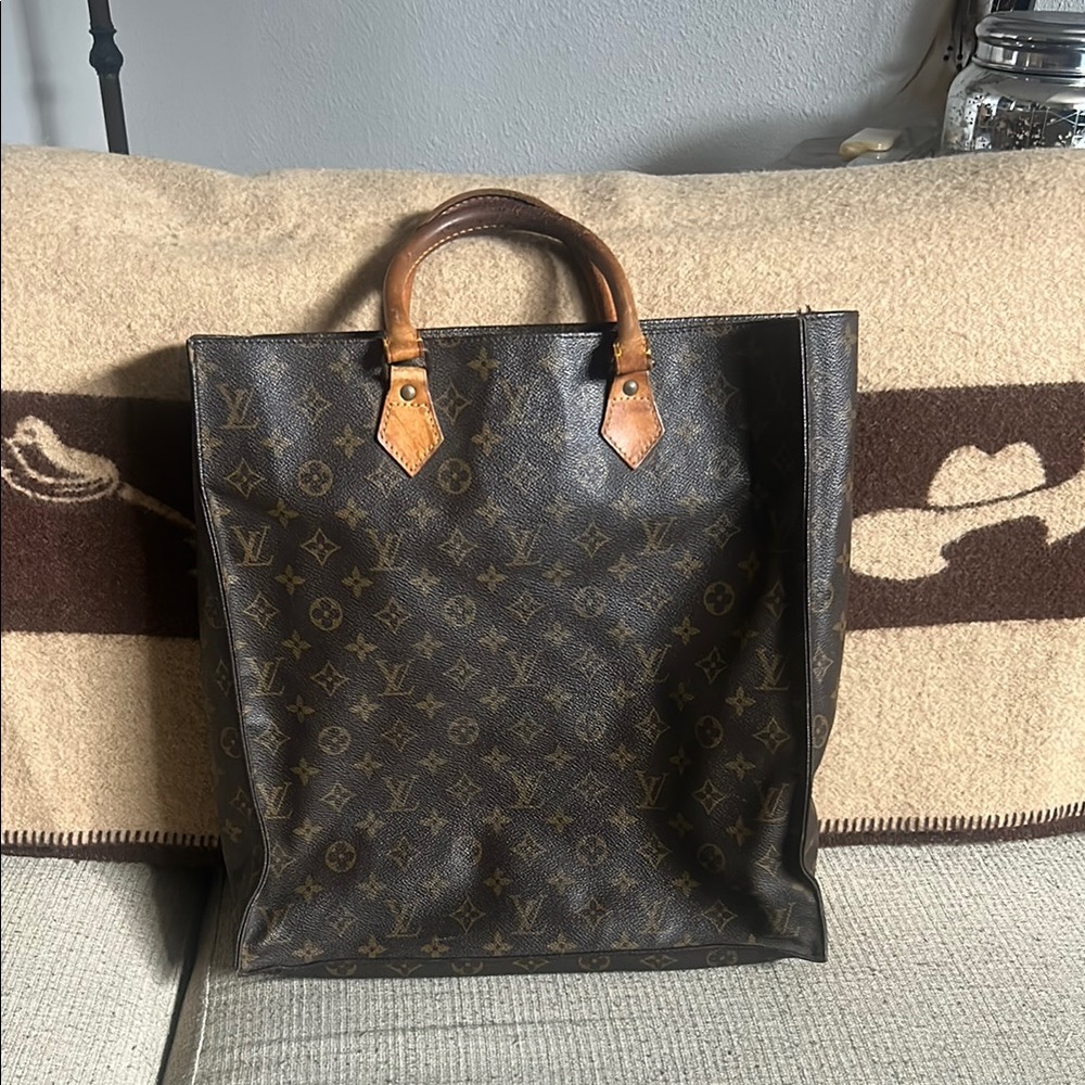 Louis Vuitton Brown Monogram Briefcase with Gold Hardware